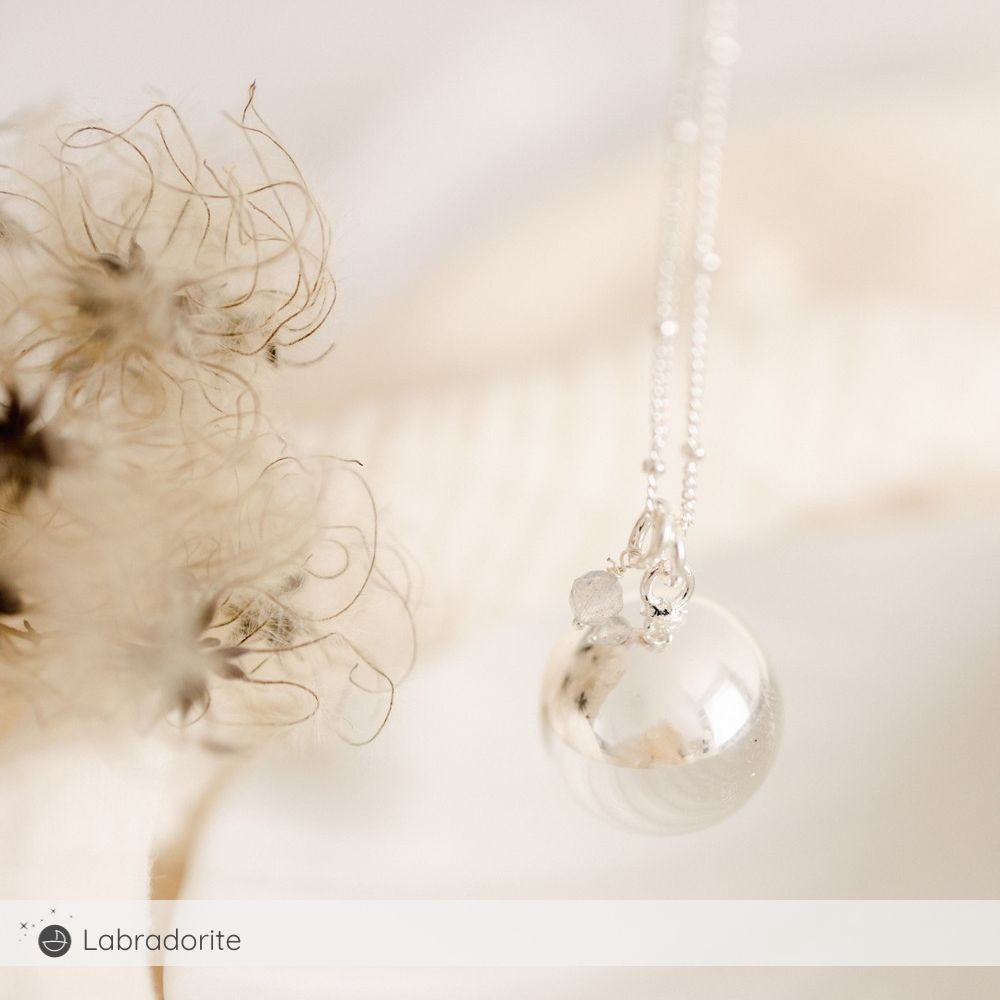 Bola de grossesse Equilibre chaîne personnalisable (plaqué argent 925) (Pleine Lune) - Image 5
