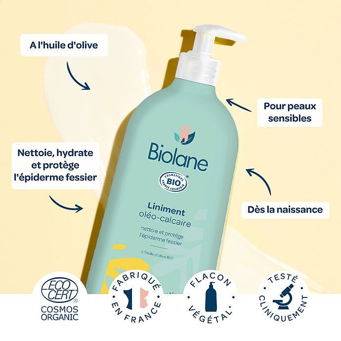 Liniment Oléo-calcaire Biologique - 500 ml (Biolane) - Image 4