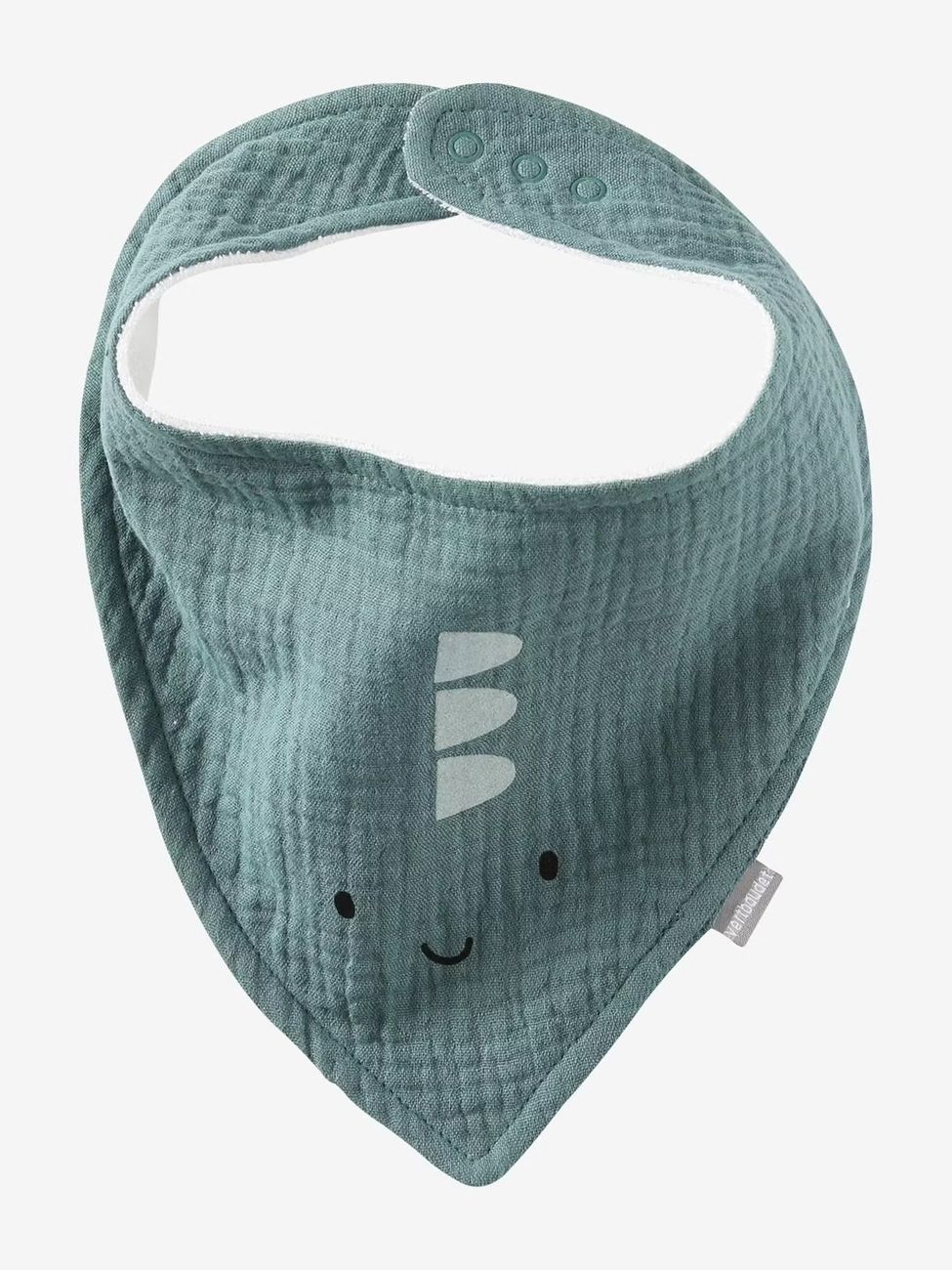 Lot 3 bavoirs bandanas en gaze de coton broceliande (Vertbaudet) - Image 2
