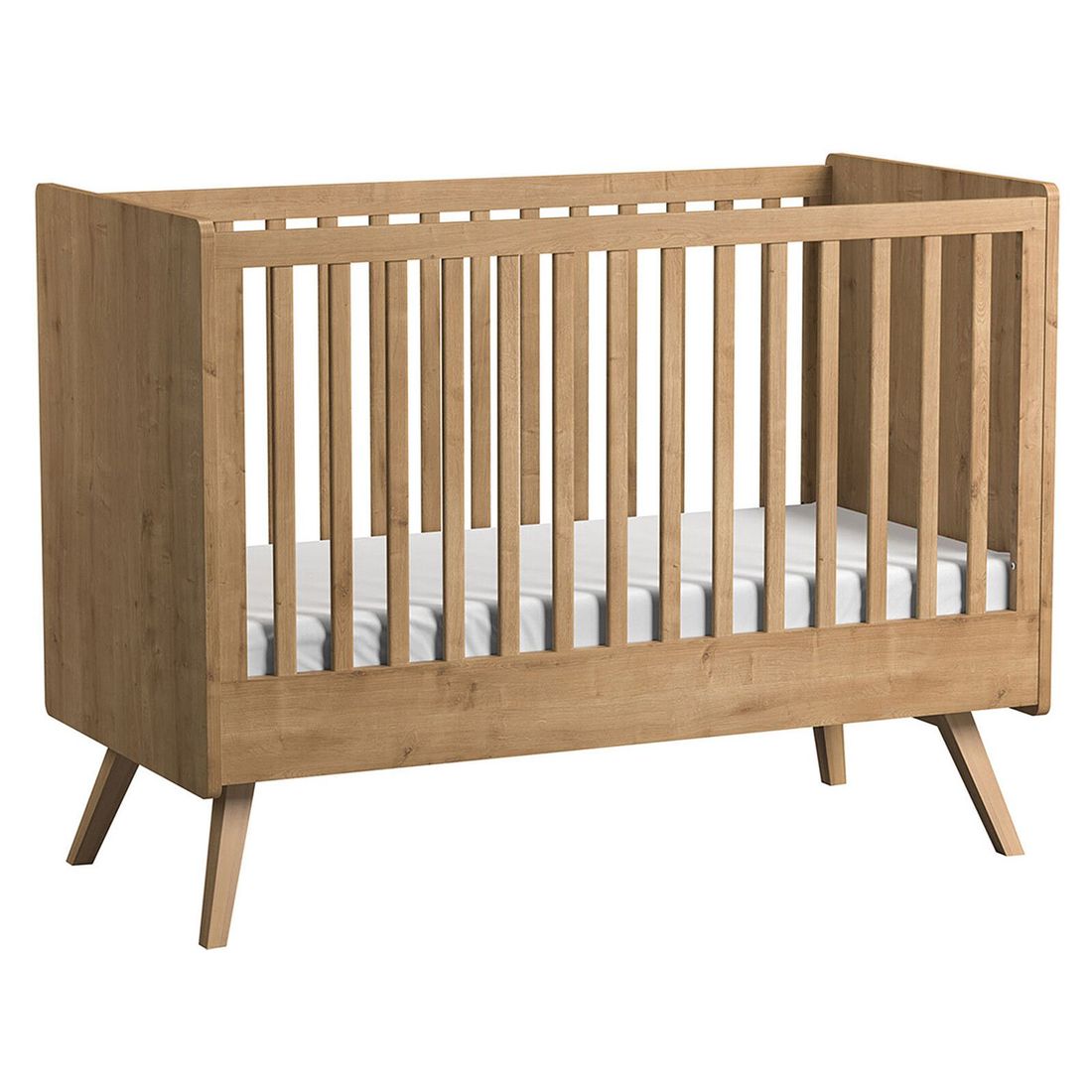 Lit Bébé Evolutif Vintage Chêne - 70 x 140 cm (Vox Meubles) - Couverture