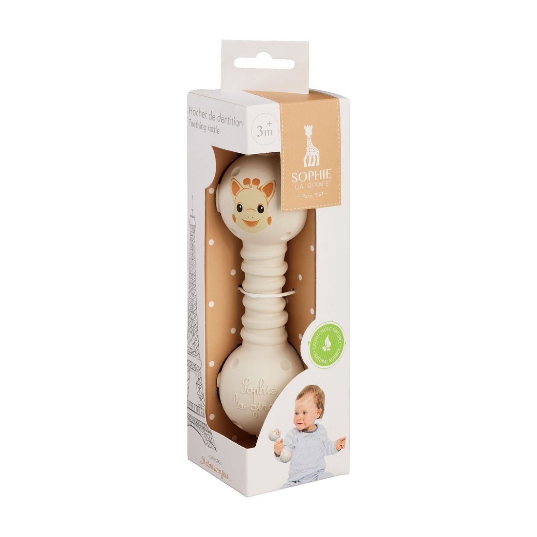 Hochet de Dentition Caoutchou Naturel (Sophie la girafe) - Image 3