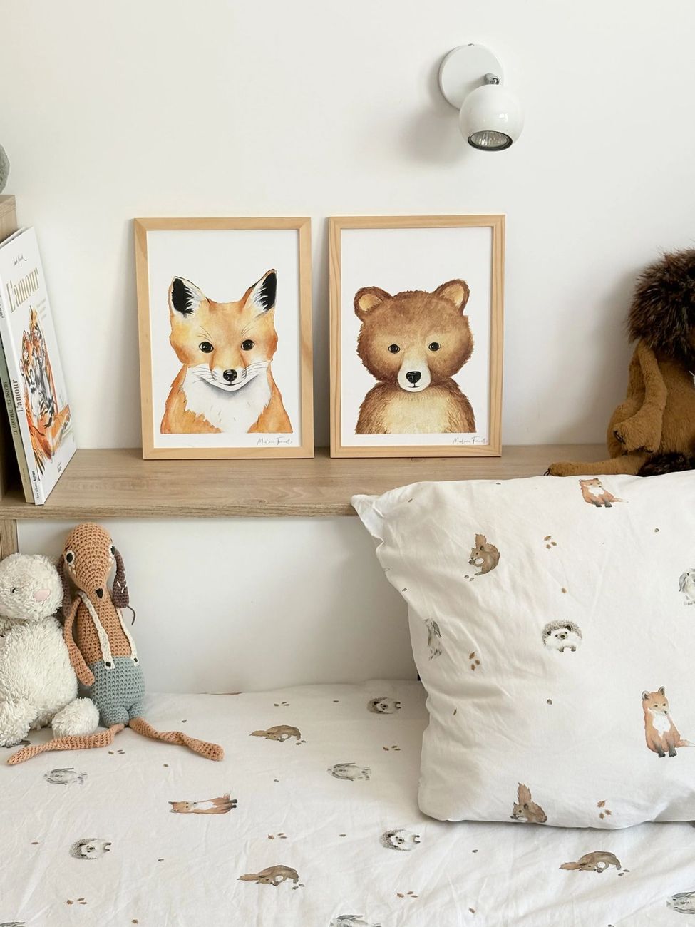 Affiche ourson aquarelle Jack, Poster animal pour chambre bébé et enfant (Les Aquarelles de Marlène) - Image 9