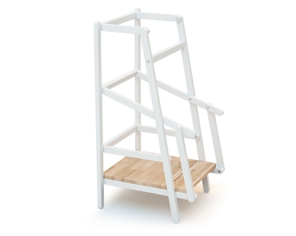 Tour d'observation/apprentissage enfant en bois blanc et hêtre verni (Jurababy) - Image 1