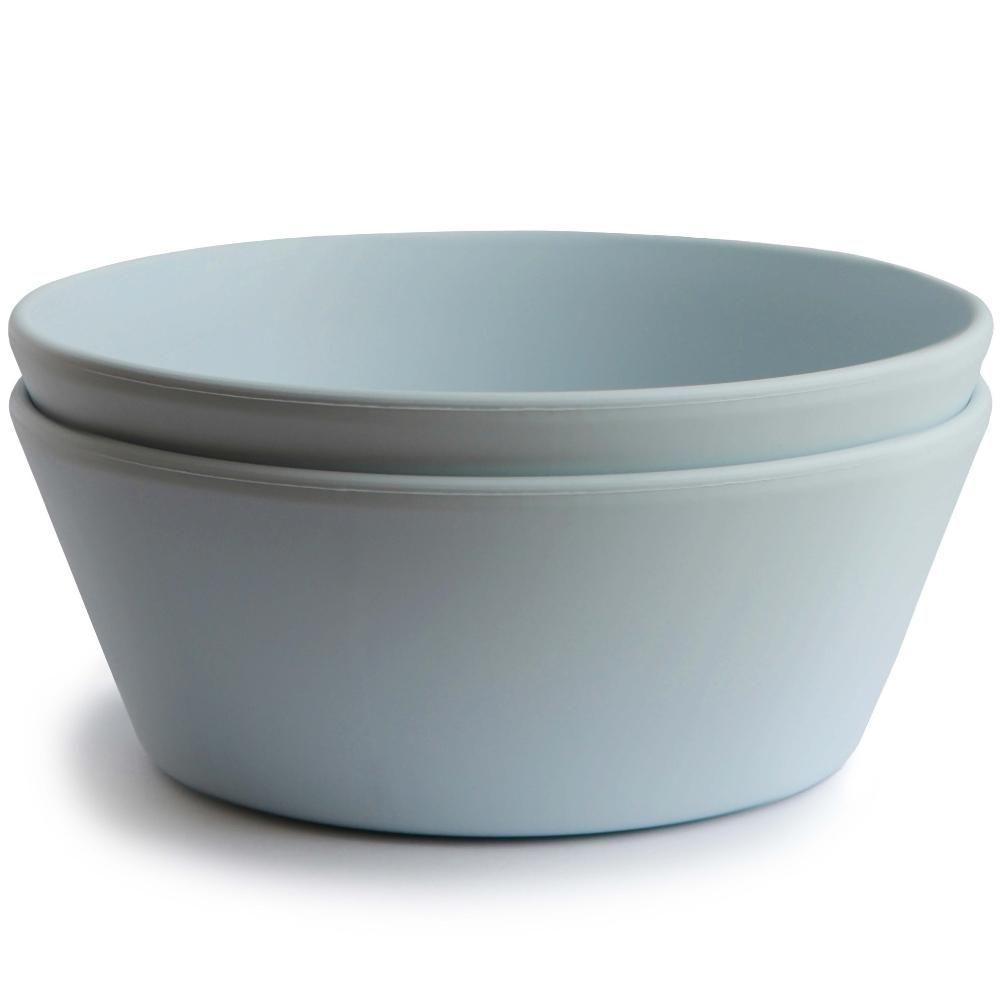 Lot de 2 bols ronds Powder blue (Mushie) - Couverture