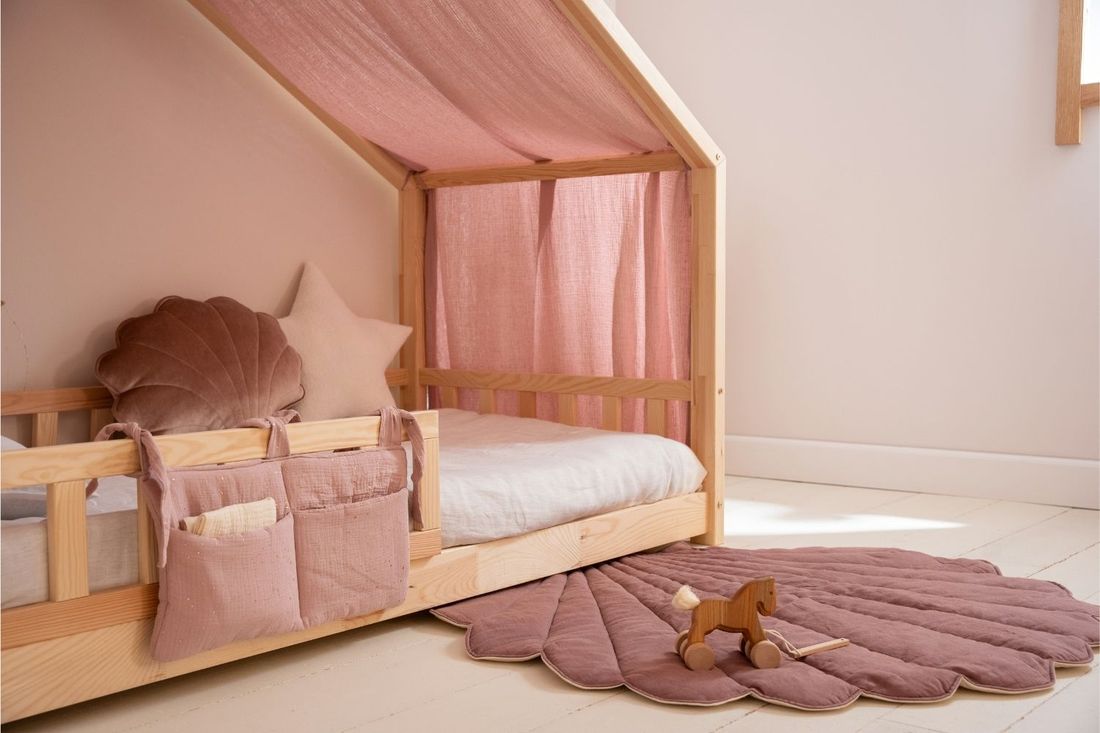 - Pochette de Rangement - Sépia Rose à Pois Dorés - Rose (Mon Lit Cabane) - Image 3