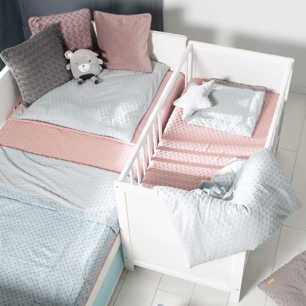Lit bébé 2en1 cododo et indépendant 60x120 en bois blanc (Roba) - Image 2