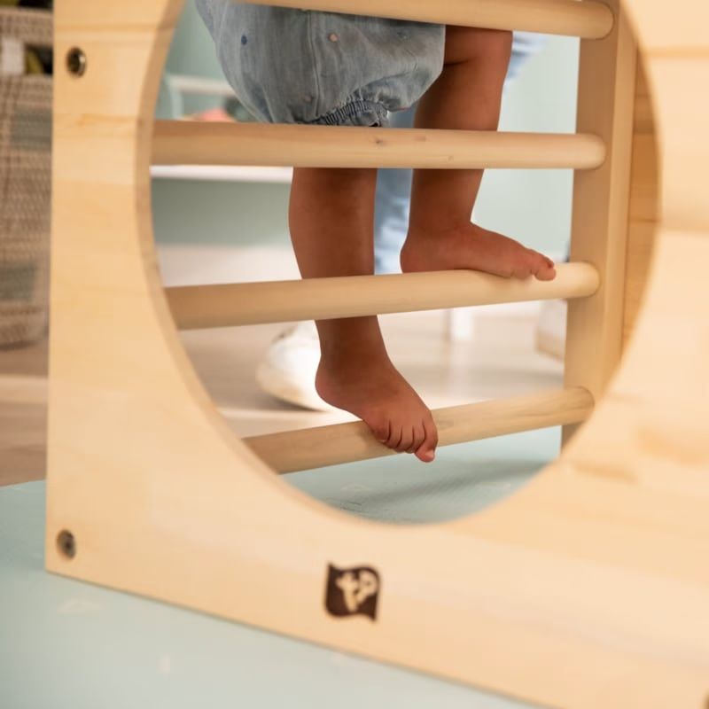 Cube d'escalade x2 + pont toboggan en bois fsc® pour enfant dès 1 an (Active Tots) - Image 3