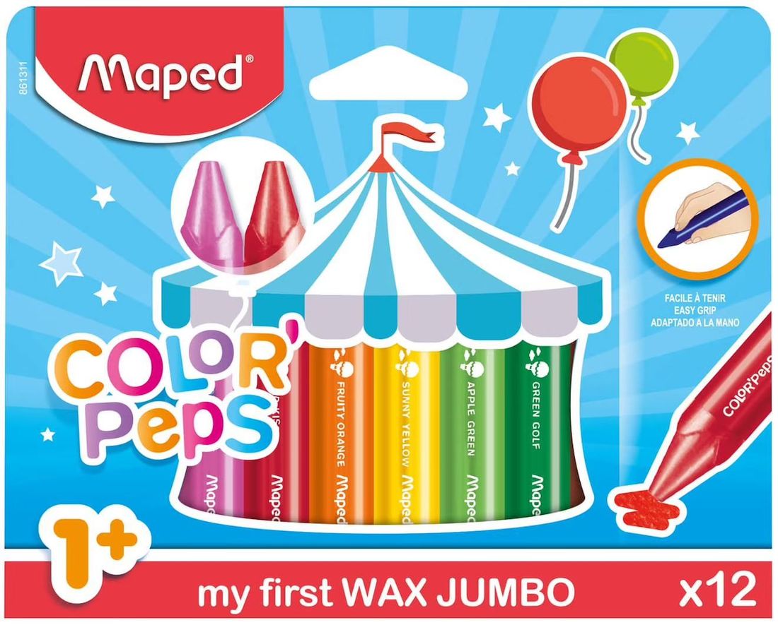 Craies De Coloriage Cire Multi-coloured (Maped) - Couverture