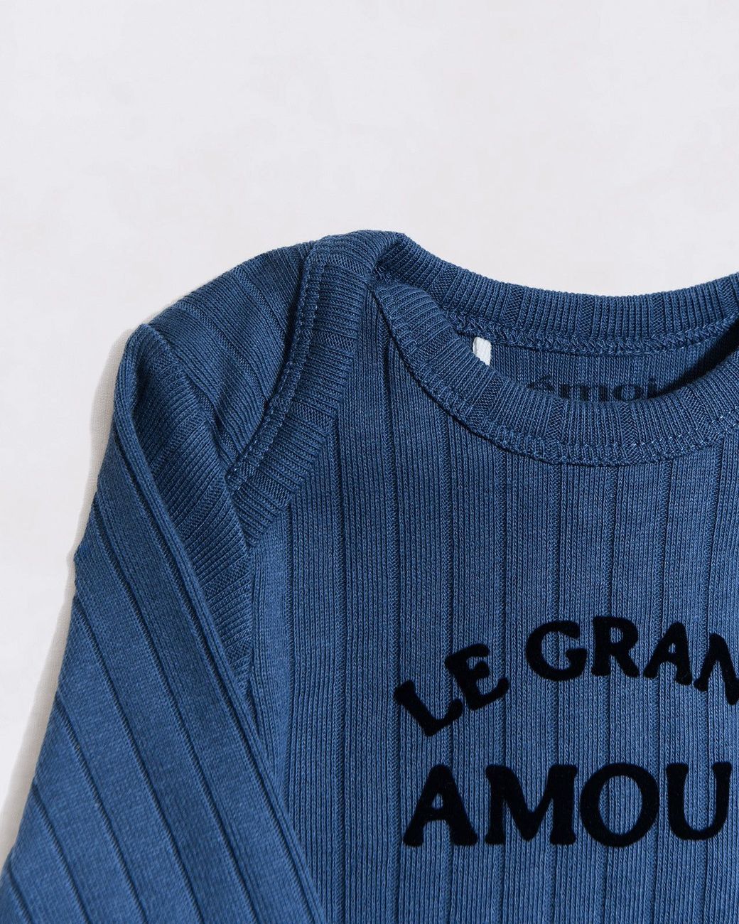 Le body Le grand amour en coton bio - bleu (émoi émoi) - Image 5
