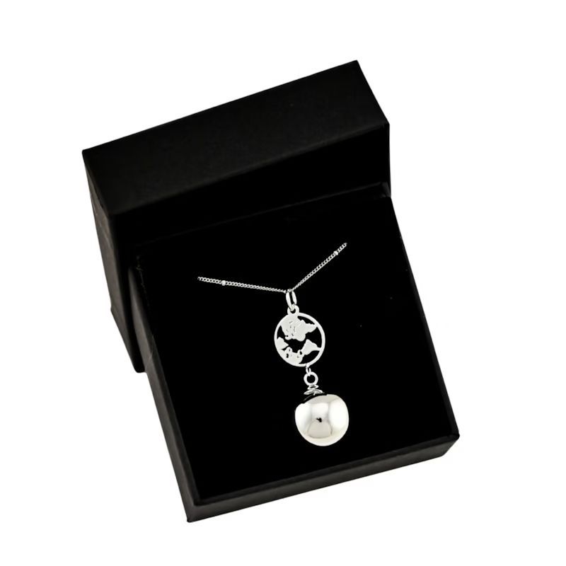 Bijou de grossesse bola avec chaîne - terre argent (Babireva) - Image 3