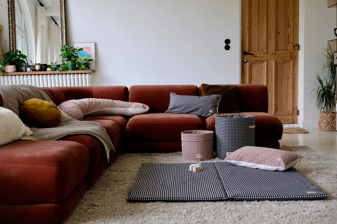 Tapis de vie Vichy Réglisse (Mezamé Paris) - Image 3