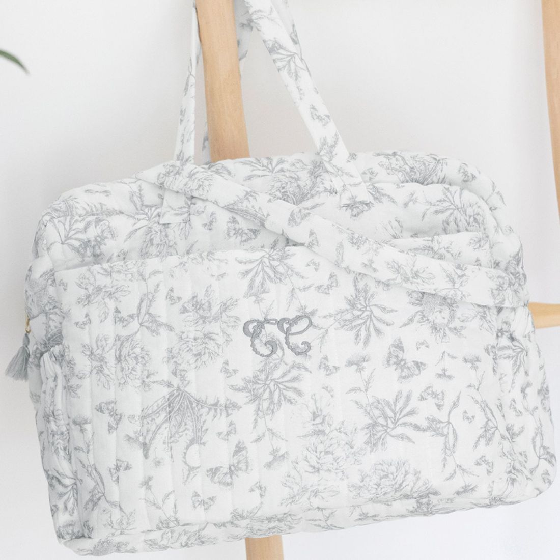 Sac à langer Toile de Jouy gris (Tartine et Chocolat) - Image 1