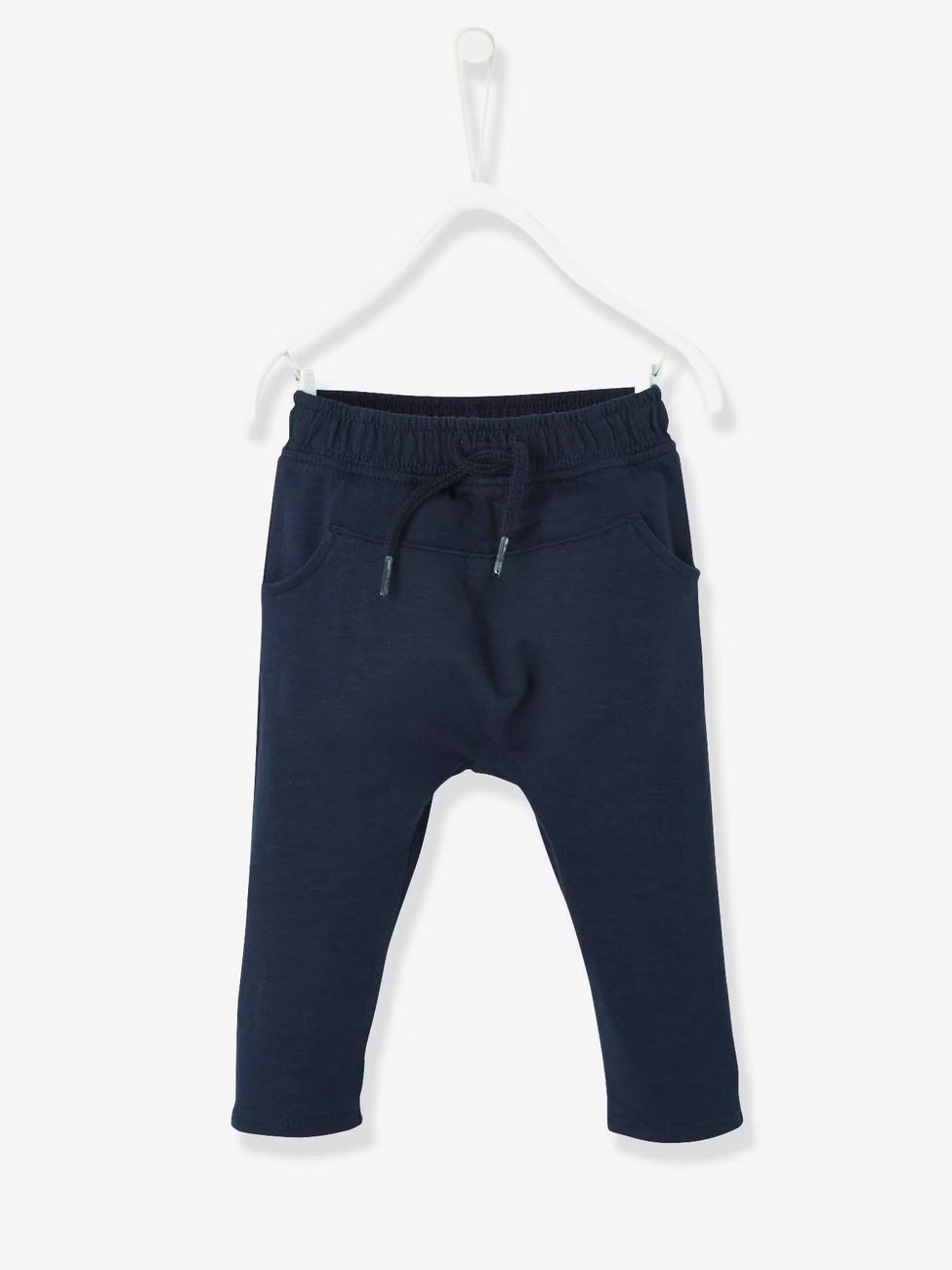 Pantalon bébé garçon molleton marine grisé (Vertbaudet) - Couverture