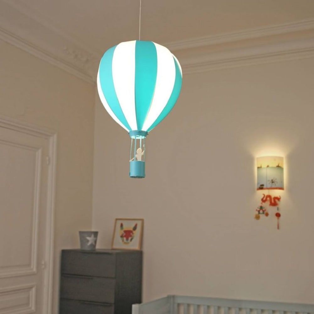 Suspension enfants Montgolfière Bleue 46cm (R&M Coudert) - Image 1