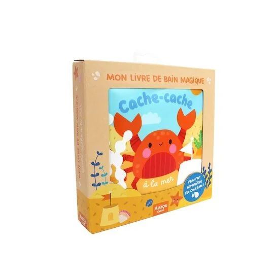 Mon livre de bain magique - mes amis du bain cache-cache à la mer (Auzou) - Couverture