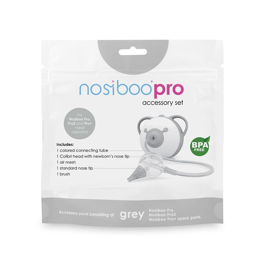 Kit d'accessoires pour mouche-bébé électrique Nosiboo Pro gris - Gris (Nosiboo) - Image 1