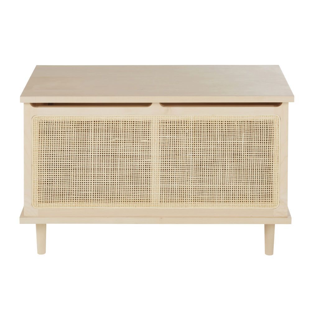 Coffre beige finition cannage en rotin (Maisons du Monde) - Couverture