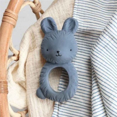 Anneau de dentition Lapin bleu anthracite (A Little Lovely Company) - Image 3