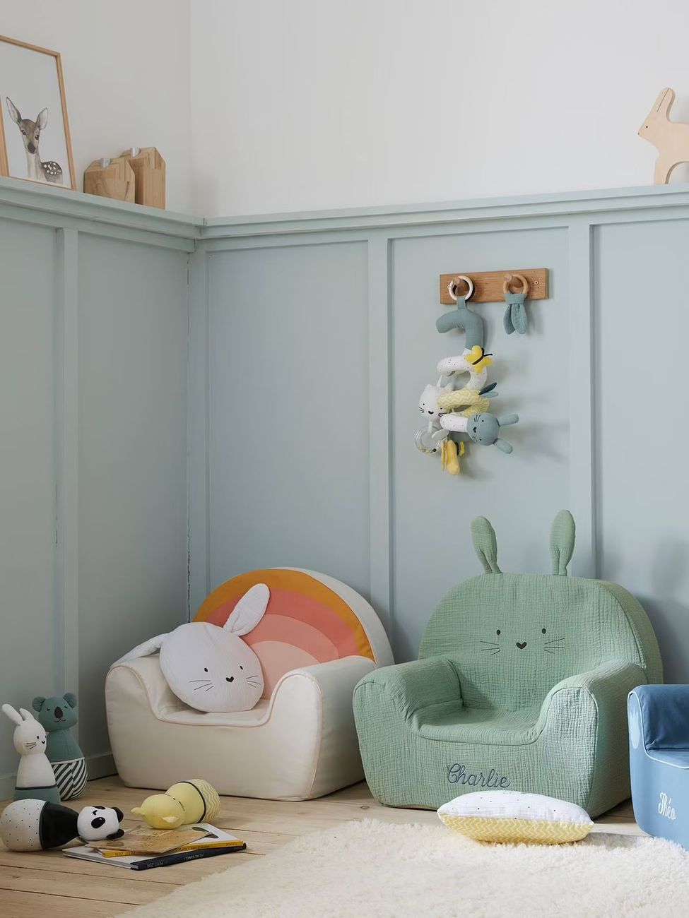 Fauteuil en mousse personnalisable Lapin vert (Vertbaudet) - Image 3