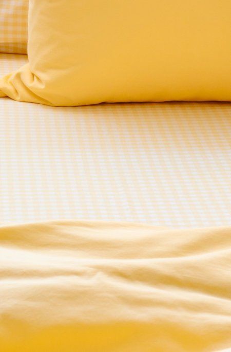 Drap housse bébé Percale Coton Bio Vichy Vichy Tournesol P (Kadolis) - Image 4