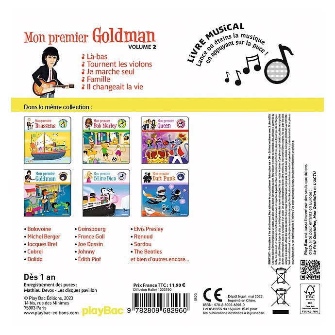 Livre Musical Mon Premier Goldman Volume 2 (playBac) - Image 3