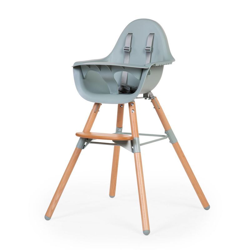 Evolu Chaise Haute - Réglable En Hauteur (50-75 Cm/*90 Cm) - Naturel Menthe (Childhome) - Image 18