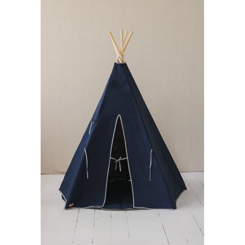 Tente tipi bleu marine lin naturel (Moi Mili) - Image 4