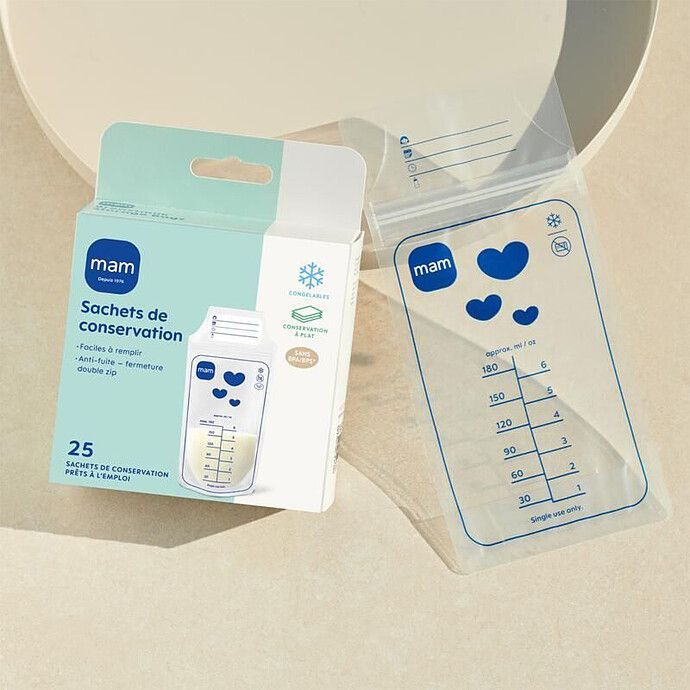 Lot de 25 Sachets de Conservation - 180 ml (Mam) - Image 2