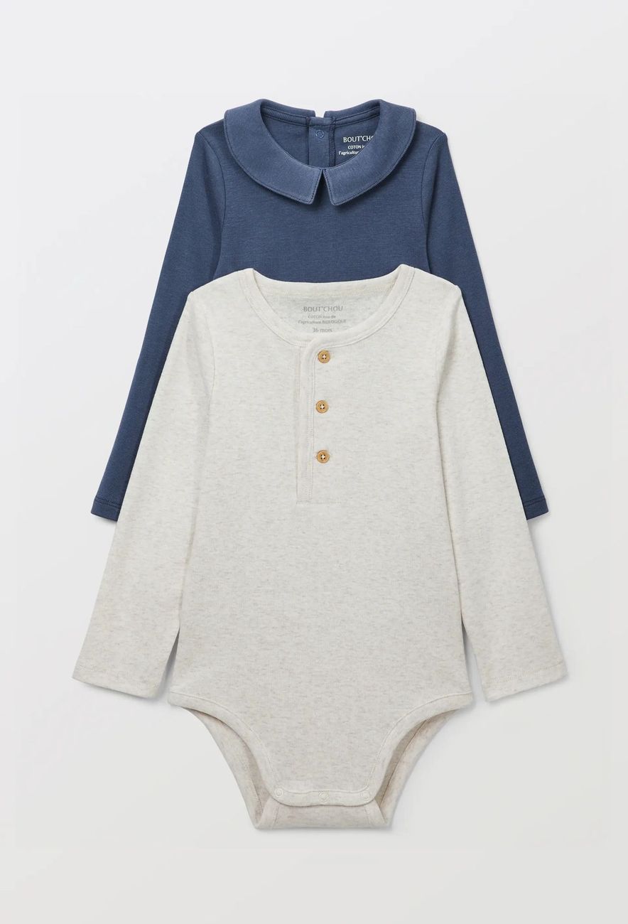 Lot de 2 bodies uni en coton BIO GOTS (Monoprix) - Couverture