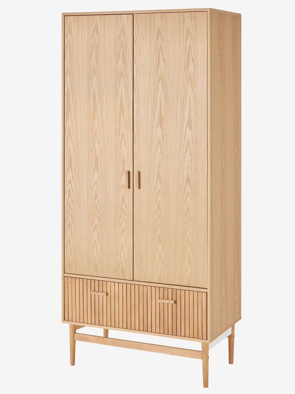 Grande armoire 2 portes + tiroir ligne COPENHAGUE bois (Vertbaudet) - Image 2