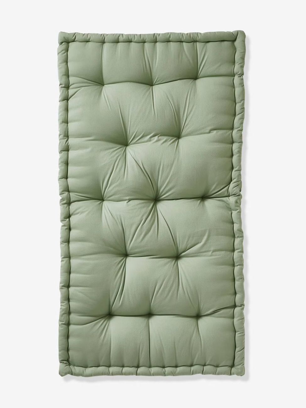 Matelas de sol style futon vert sauge (Vertbaudet) - Couverture