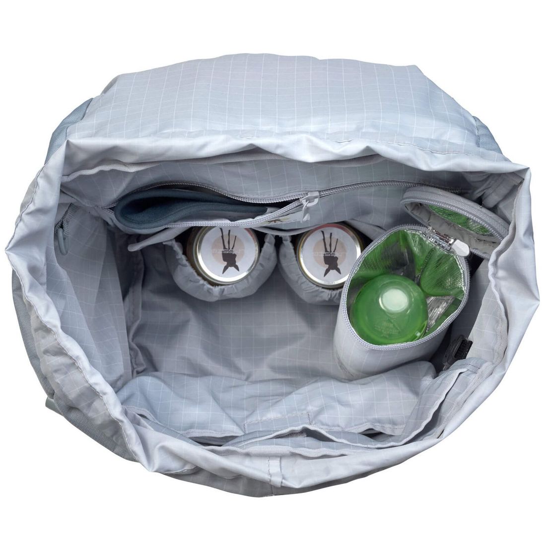 Sac à dos à langer en polyester recyclé gris Outdoor Green Label (Lassig) - Image 7