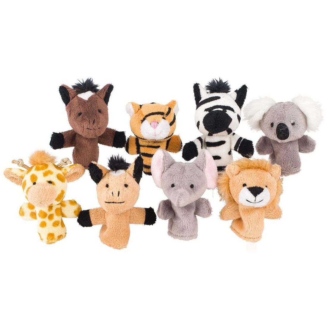 Lot de 8 marionnettes à doigt animaux sauvages (Goki) - Couverture