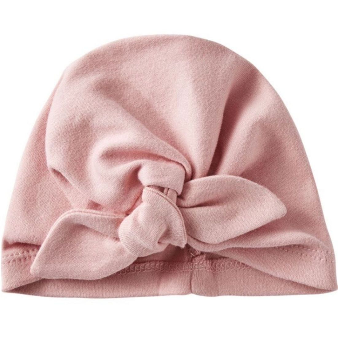 Bonnet de naissance noué rose thé (Bb&Co) - Couverture
