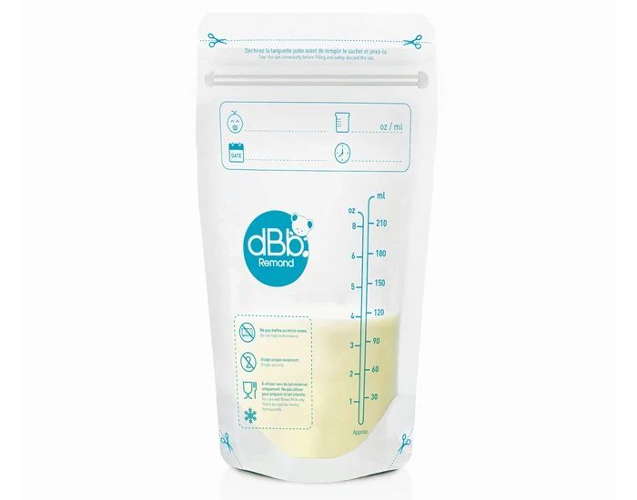 Sachets de Conservation pour Lait Maternel - 25 Sachets - 210 ml (Dbb Remond) - Image 1