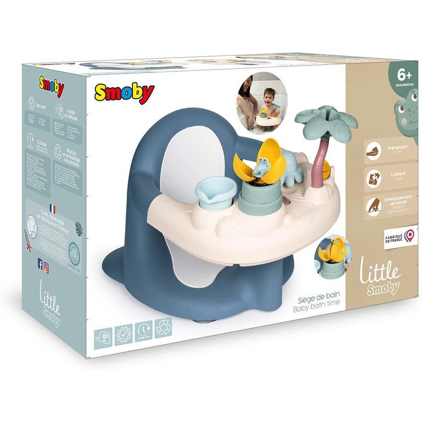 Siège de bain bébé 2 en 1 - Bleu et blanc - Bleu (LITTLE SMOBY) - Image 4