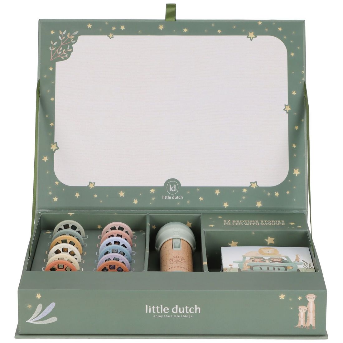 Coffret lampe à histoires Safari Friends (Little Dutch) - Couverture