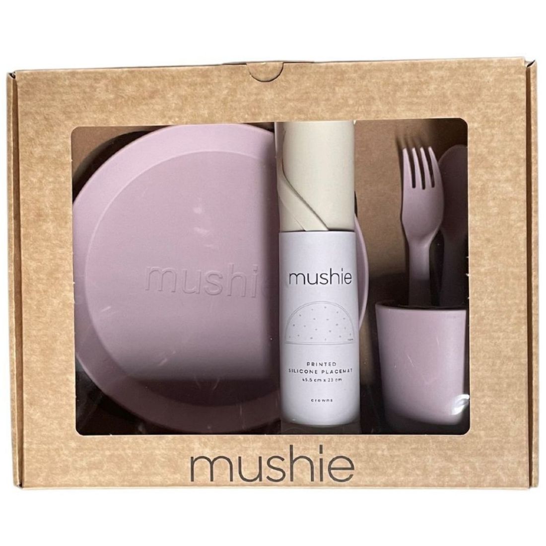 Coffret repas Round Soft Lilac (4 pièces) (Mushie) - Image 5