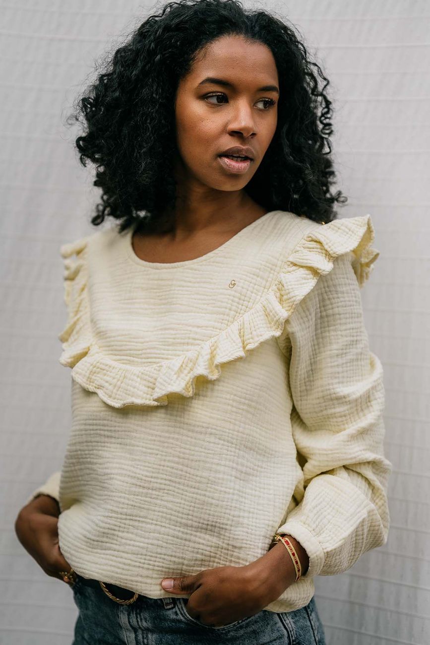 Blouse d'allaitement Bohémilk 100% gaze de coton biologique (You&Milk) - Image 1