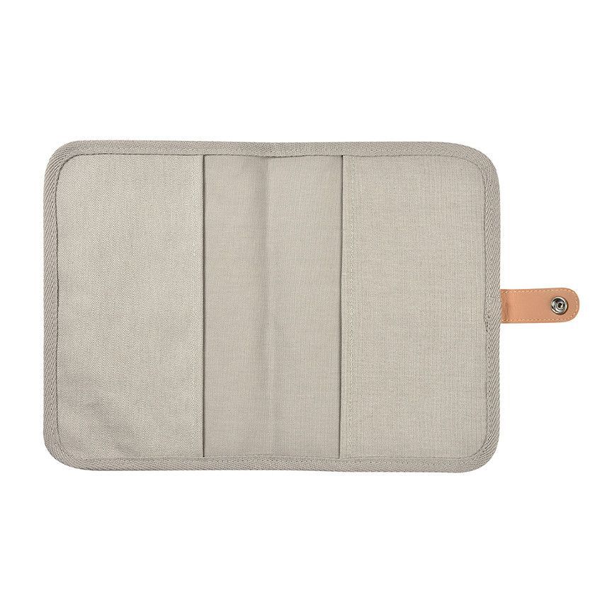 Protège carnet de santé Canvas gris perle - Gris (Béaba) - Image 1