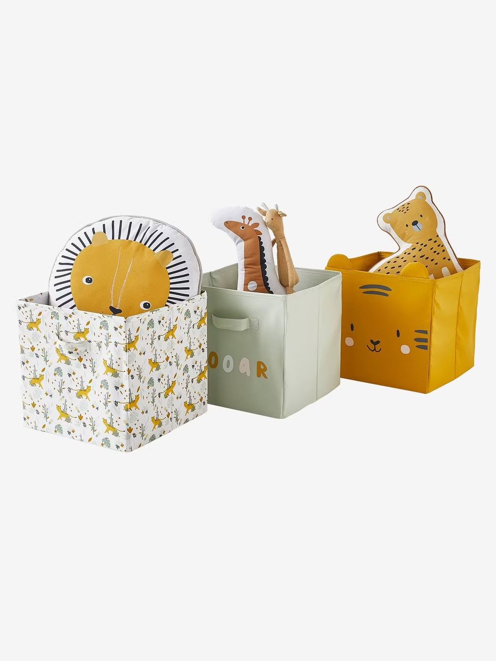 Lot de 3 bacs de rangement animaux HANOÏ blanc (Vertbaudet) - Image 2
