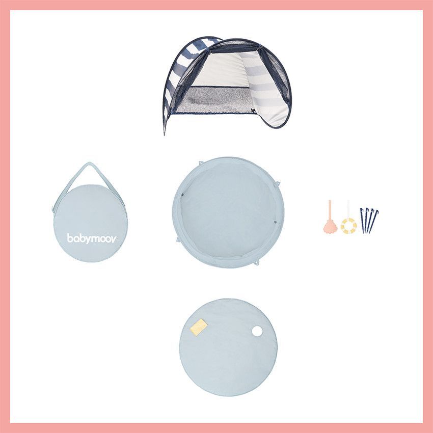 Nid 3-en-1 Aquani aire de jeux et piscine anti-UV - Marinière - Rayures (Babymoov) - Image 8