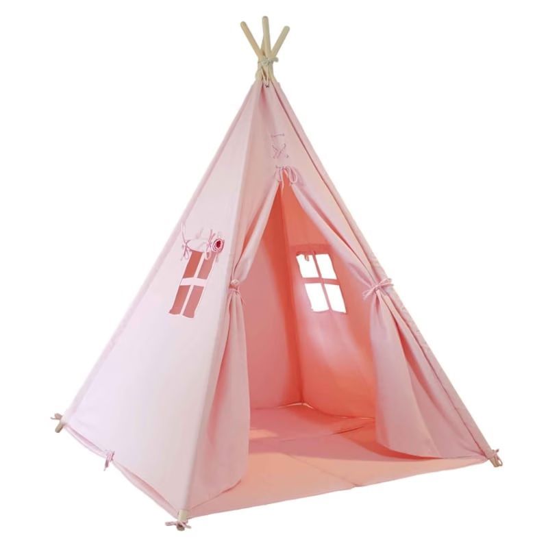 Tente tipi rose pour enfant bois fsc et (Sunny) - Couverture