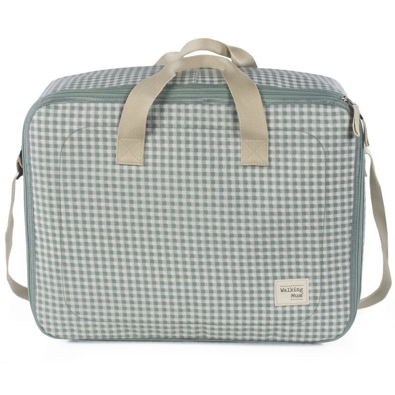 Valise de maternité I love vichy vert (Walking Mum) - Image 1