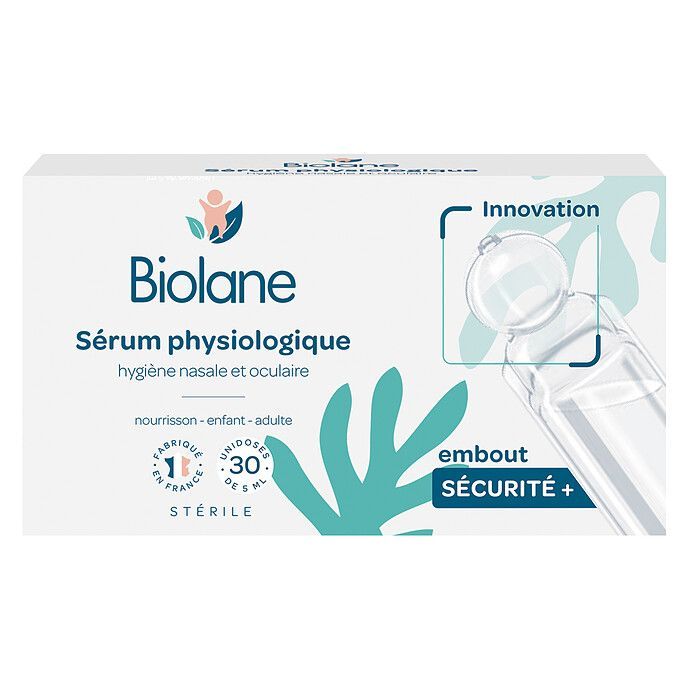 Lot de 30 Unidoses de Sérum Physiologique - 5 ml (Biolane) - Image 2