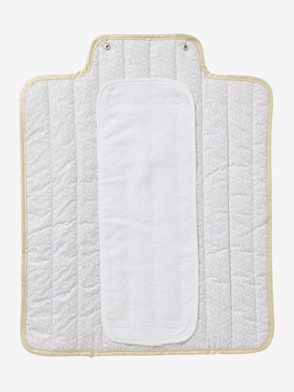 Lot de 2 serviettes de rechange pour tapis à langer nomade blanc (Vertbaudet) - Image 1