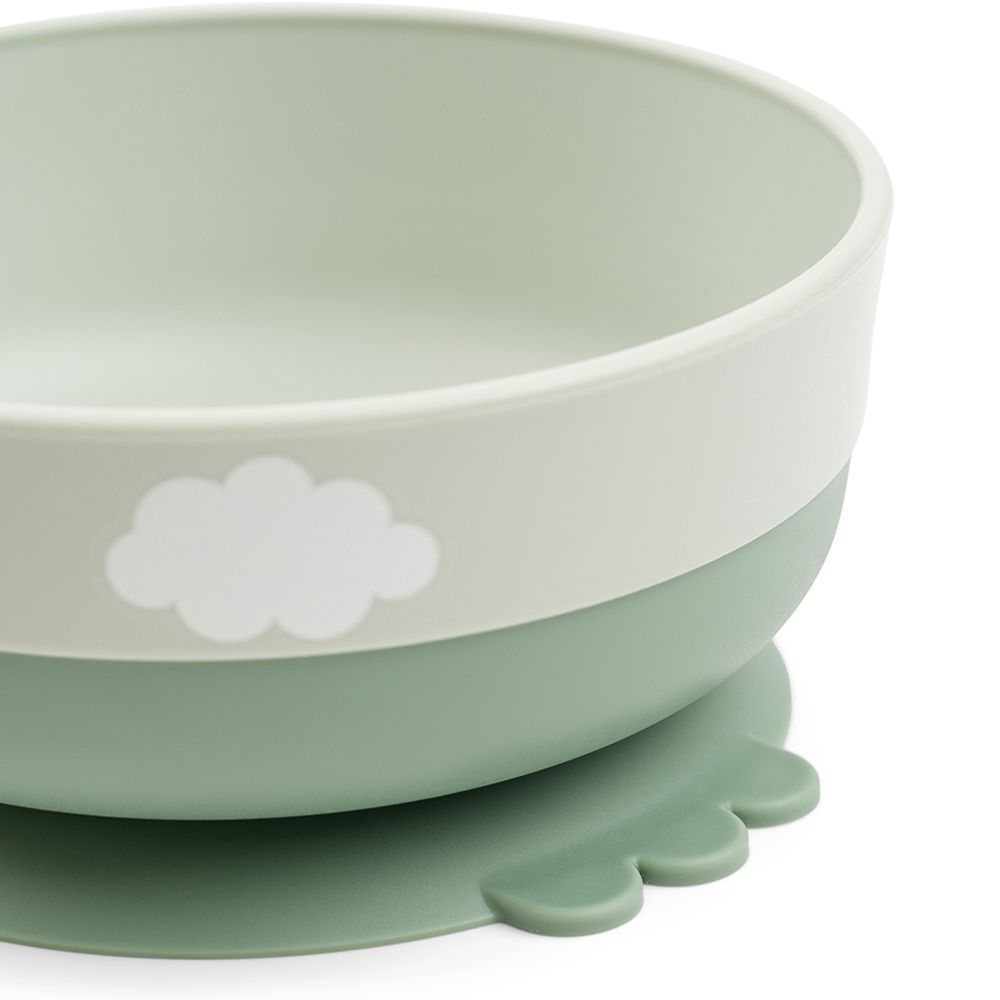 Coffret premier repas ventouse Foodie Happy clouds Vert (3 pièces) (Done by deer) - Image 6