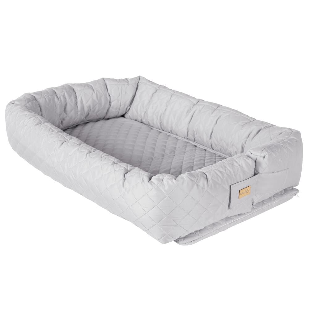 Cale bébé et réducteur de lit 3en1 en polyester gris argenté (Roba) - Couverture