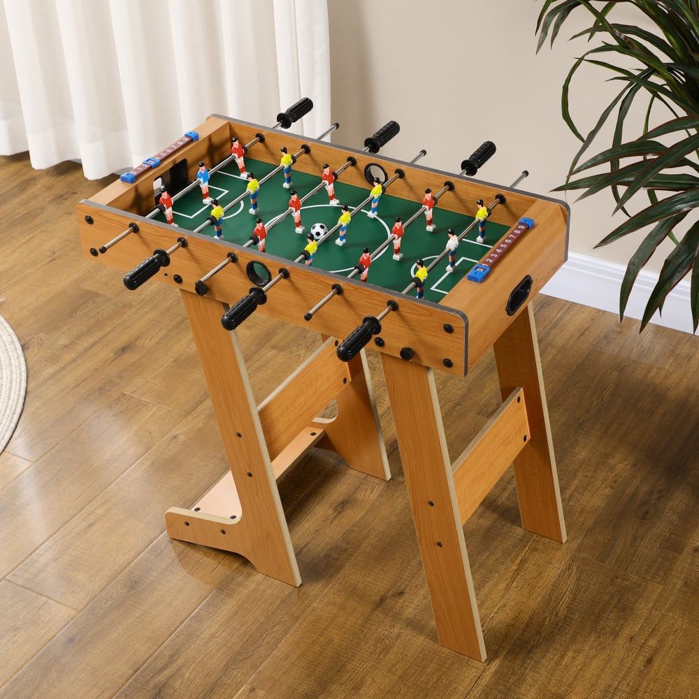 Homcom - Babyfoot pliable en bois 18 joueurs pour adulte et enfant 69x37x70cm
