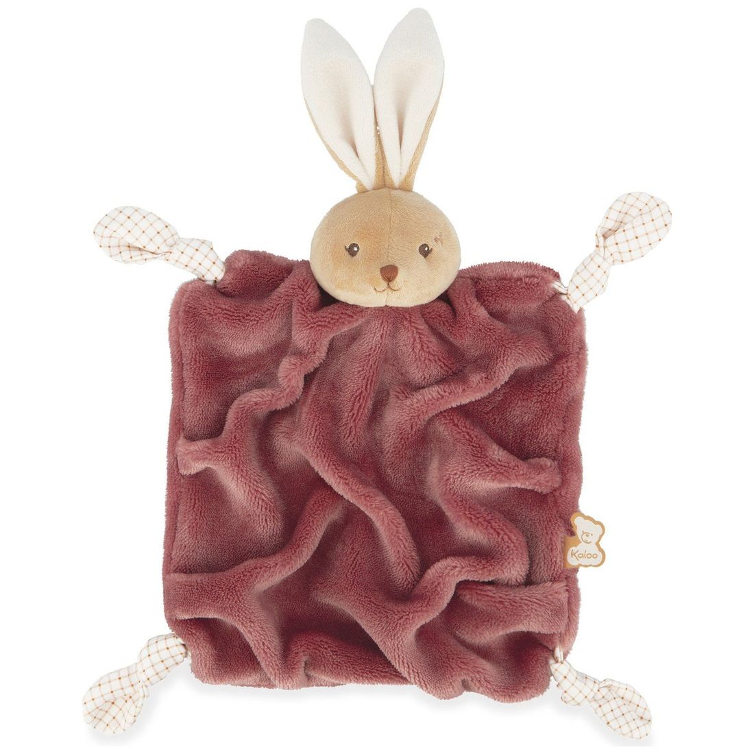 Doudou plat Lapin bordeaux (Kaloo) - Couverture